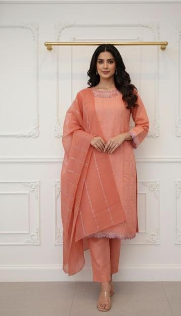 3PCS Embroidered suit