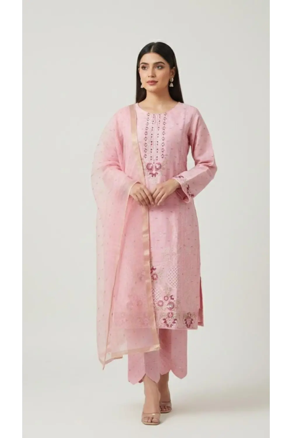 3PCs Embroidered suit