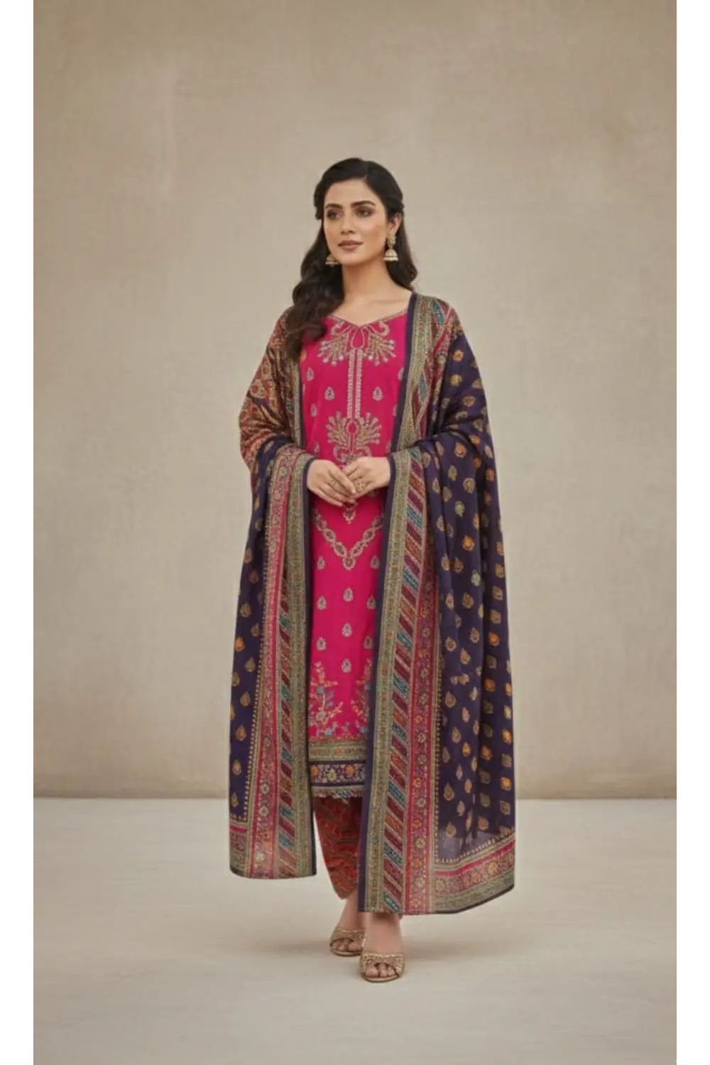 khaddar 3 piece untitched